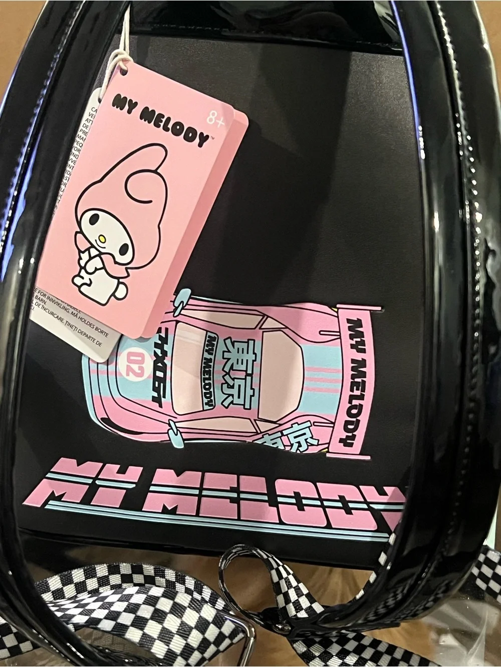 Sanrio My Melody Pink & Light Blue Racing Mini Backpack
